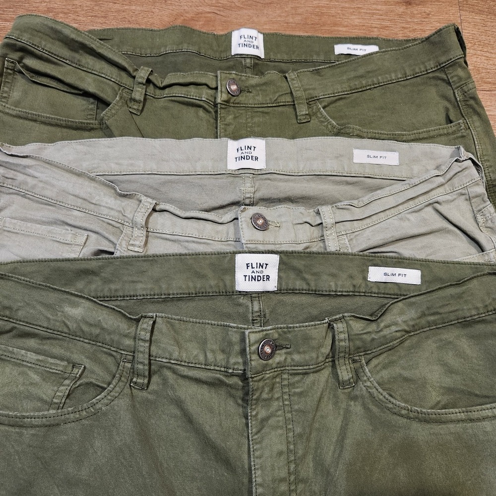 Flint And Tinder Lot Of 3 Slim Fit 38x34